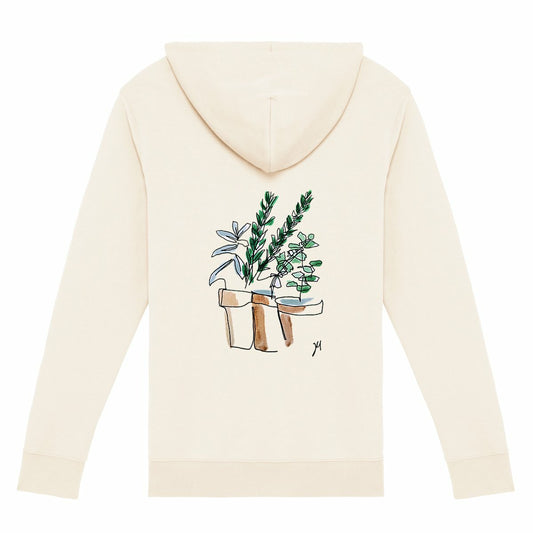 Design by Jana - Zip Hoodie - Plants - back_0
