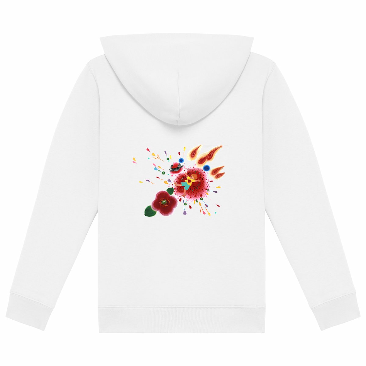 Full of life - Hoodie by Yu - back_white