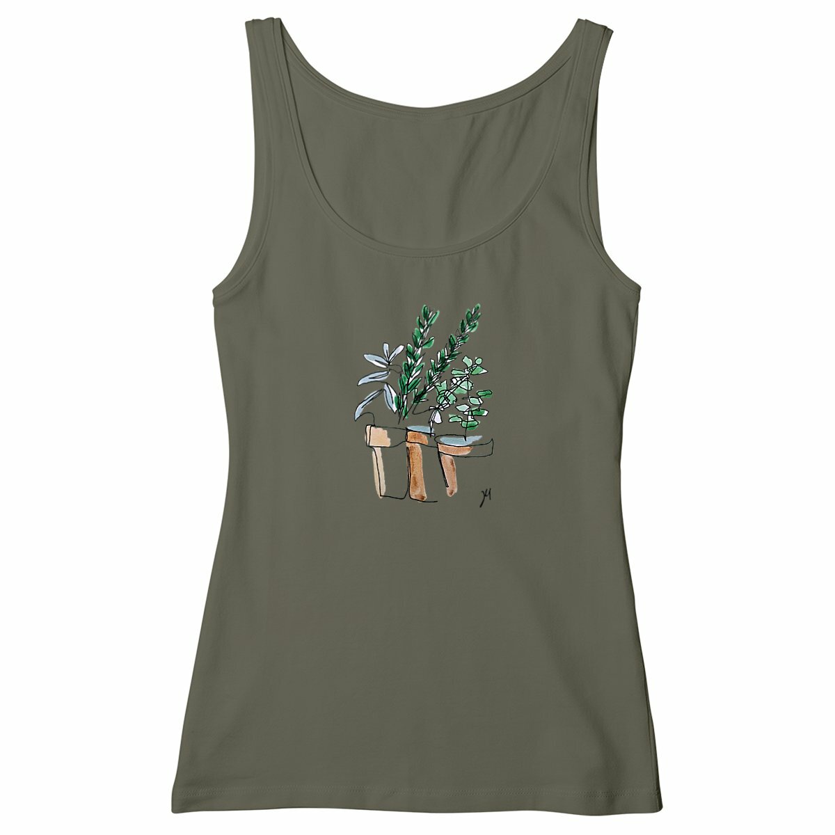 Women's tank top - plants