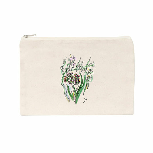 Design by Jana - Recycled cotton pouch - Flowers