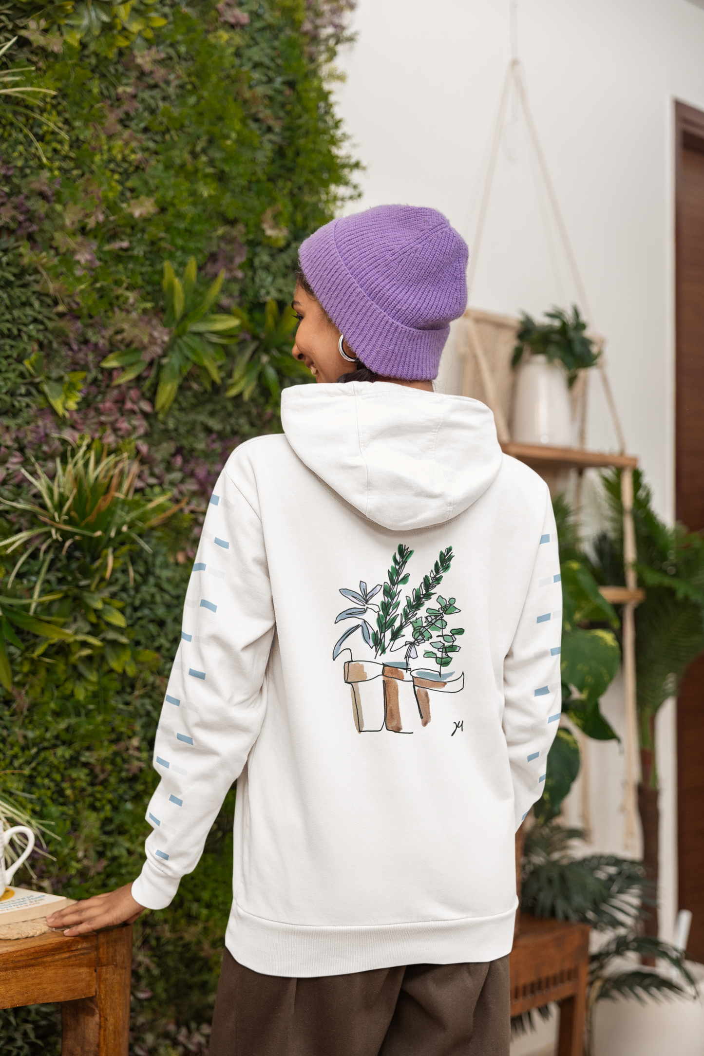 Design by Jana - Zip Hoodie - Plants