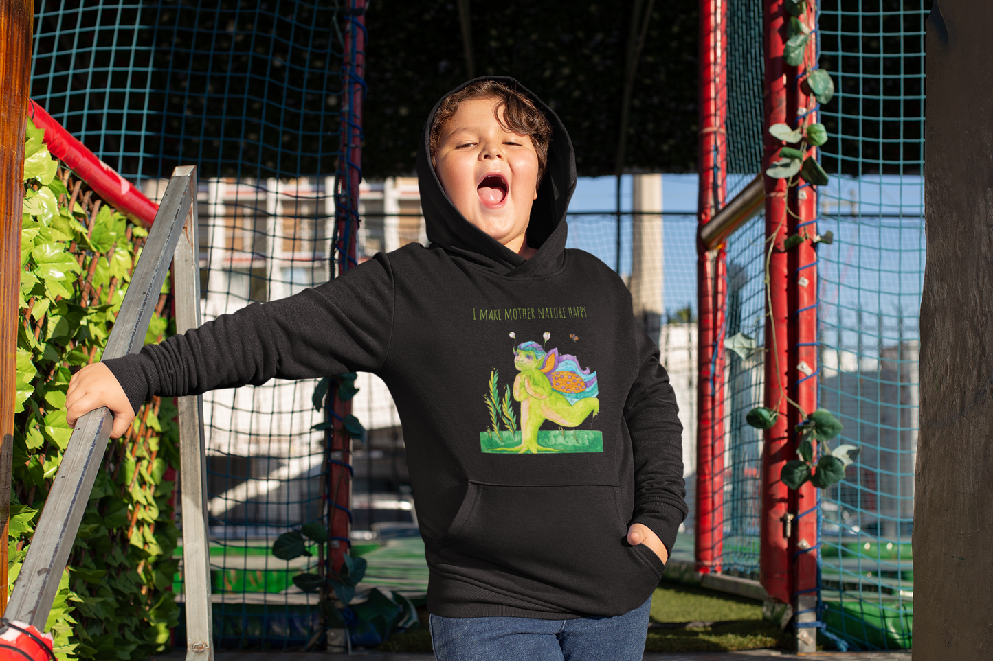 Diseño de Anabel - Sudadera infantil - Hago feliz a la Madre Naturaleza