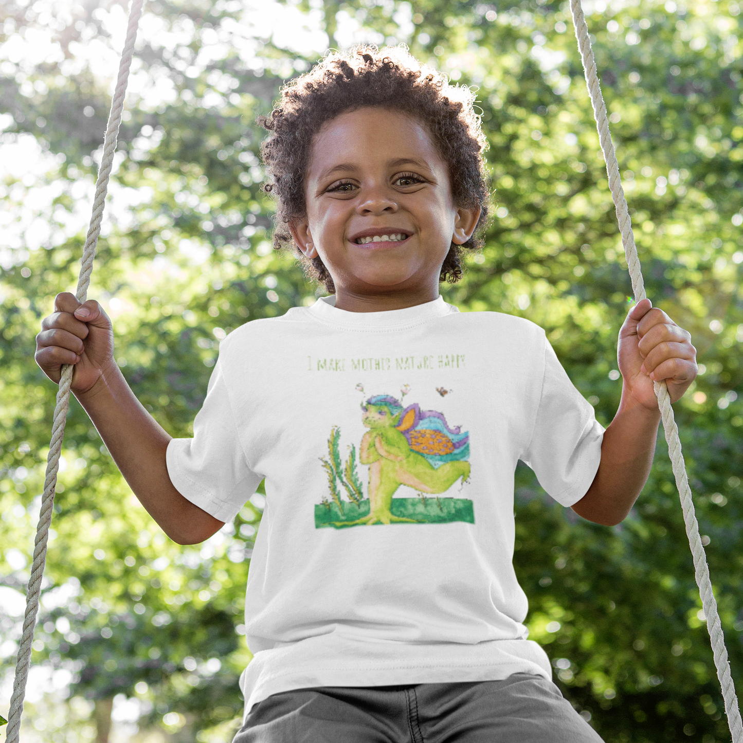 Ontwerp van Anabel - Kinder T-shirt - Ik maak moeder natuur blij