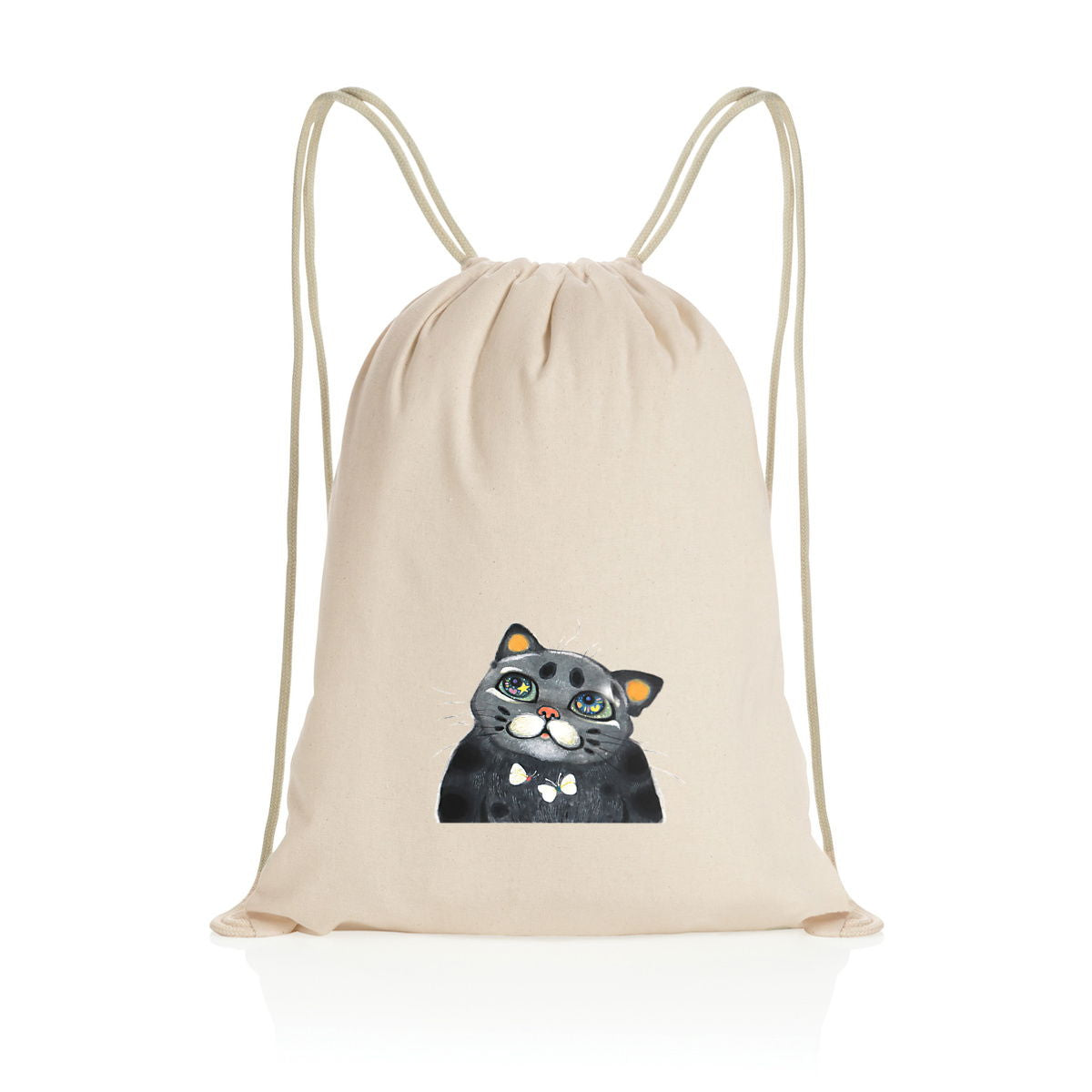 Beyol the Cat - Drawstring backpack by Yu - front_3