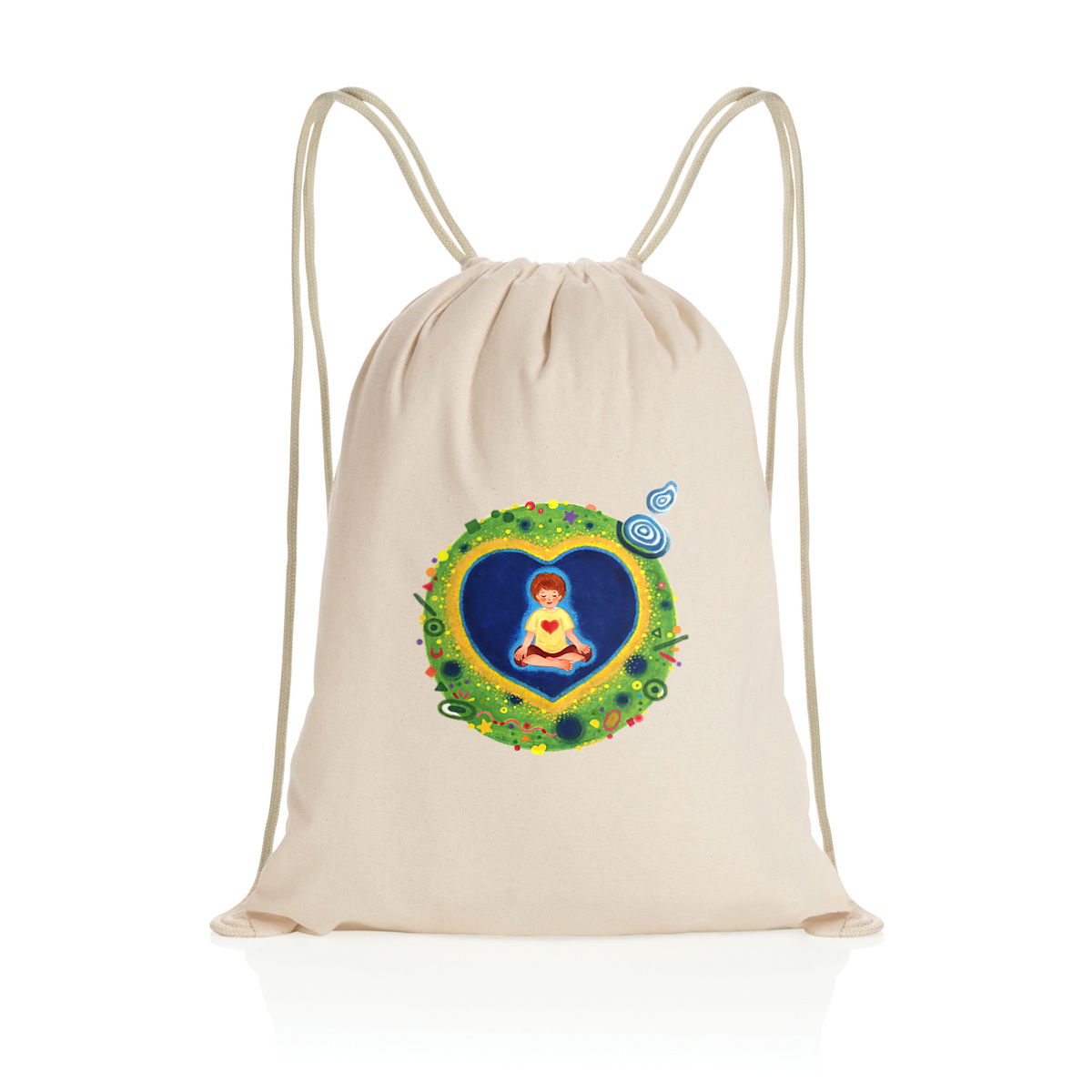 Into The Heart - Drawstring backpack by Yu - front_3