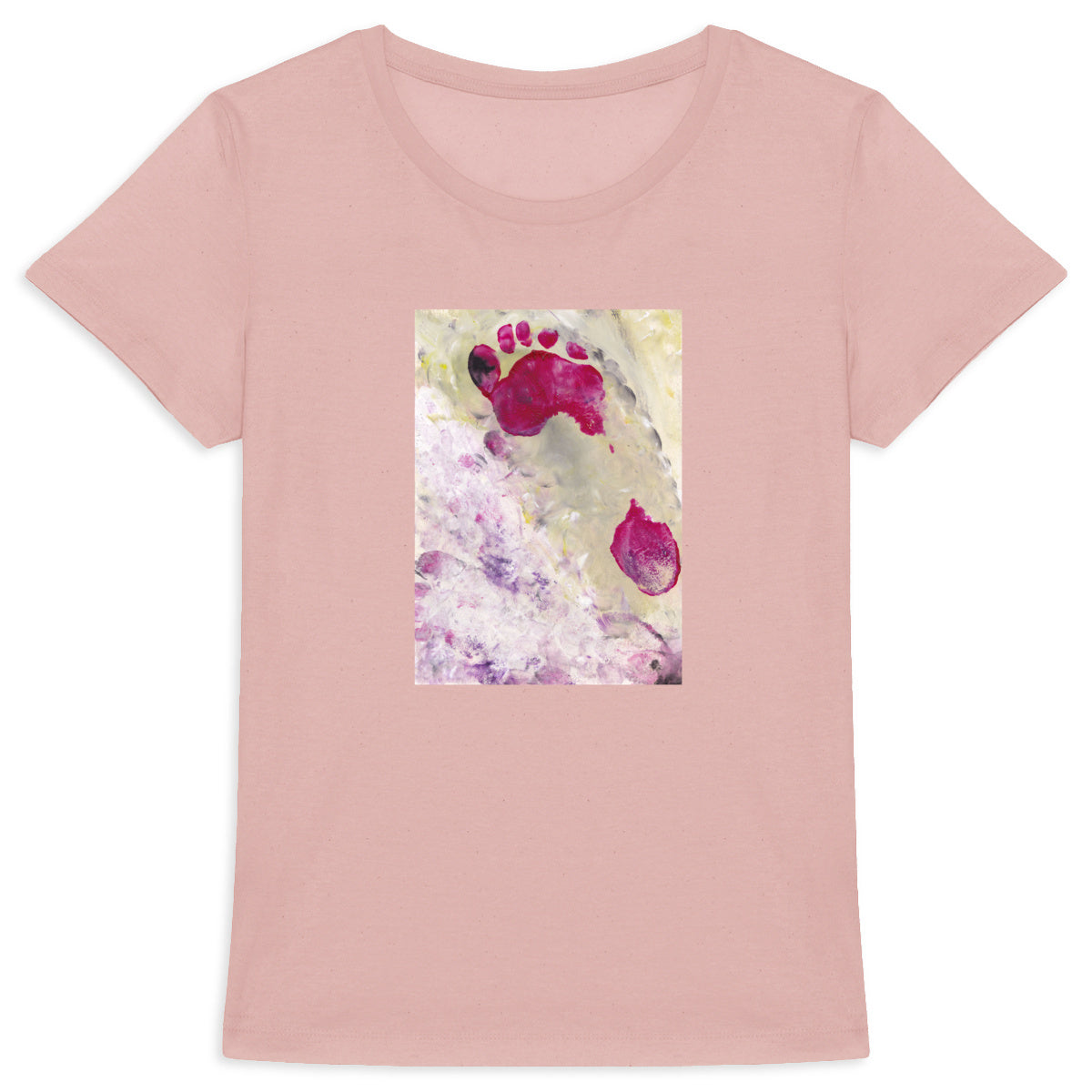 Design by Maria - Women's heavyweight T-shirt - Footprints on the beach
