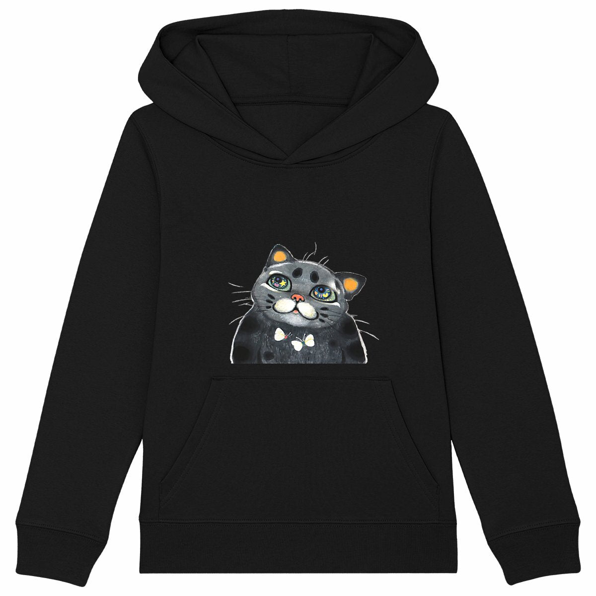 Beyol the cat - by Yu hoodie - front_black