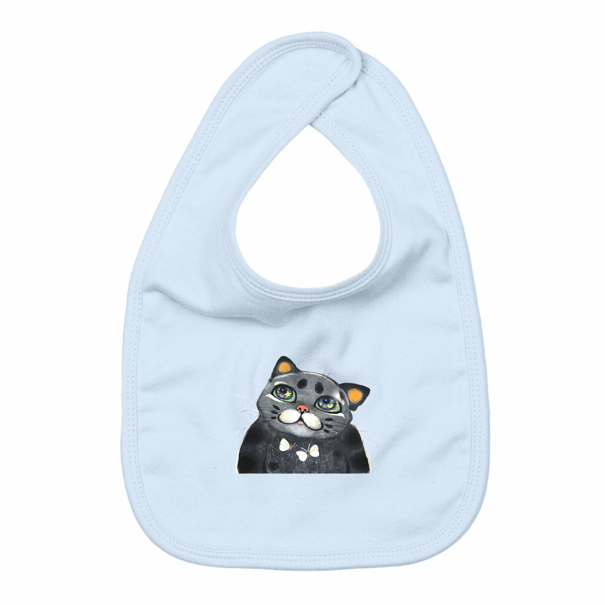 Beyol the cat - Bib by Yu - front_blue