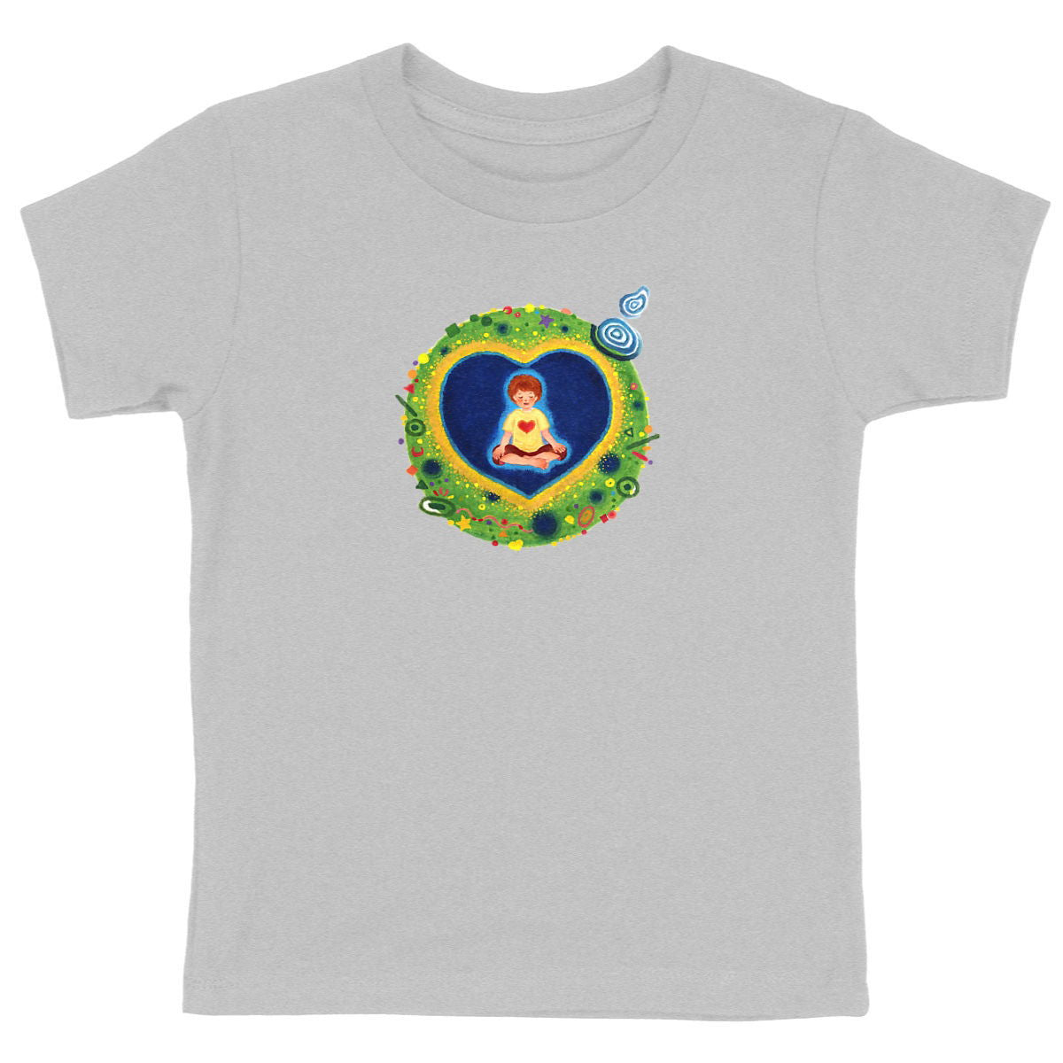 Into the Heart - Kids T-shirt by Yu - front_heathergrey