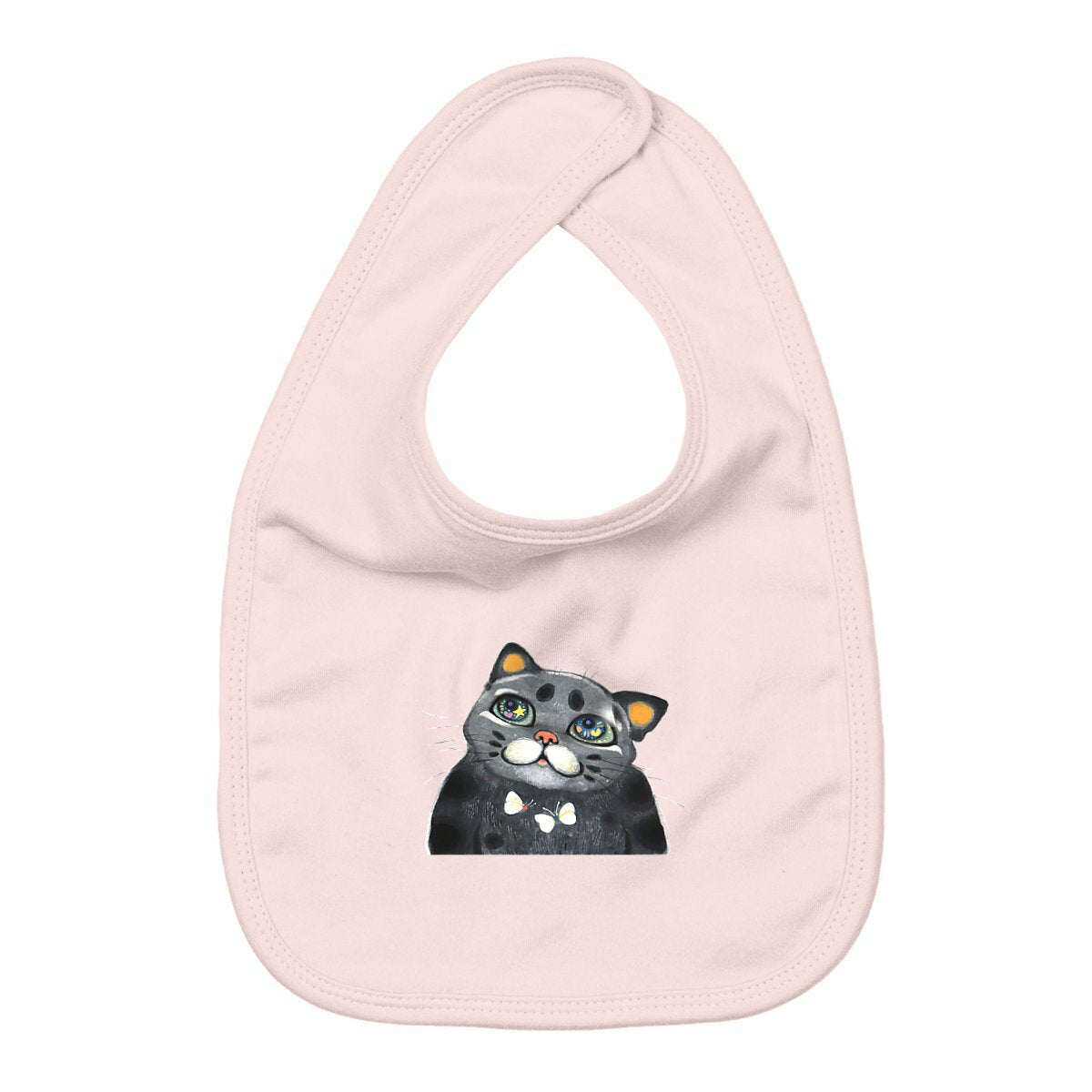 Beyol the cat - Bib by Yu - front_pink