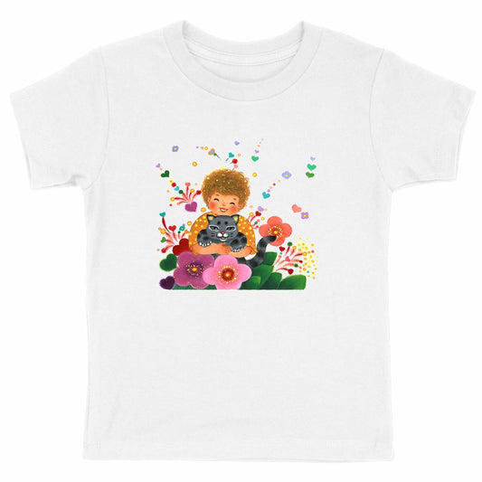 Happy - Kids T-shirt by Yu - front_white