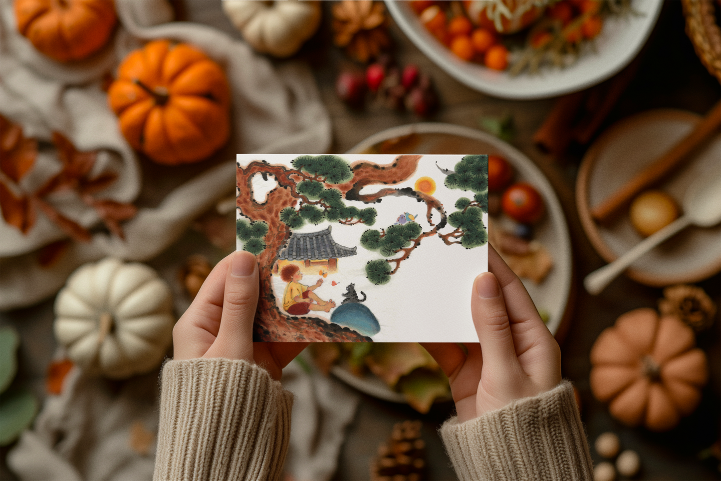 5 postcards with illustrations from The Boy and the Star Dragon